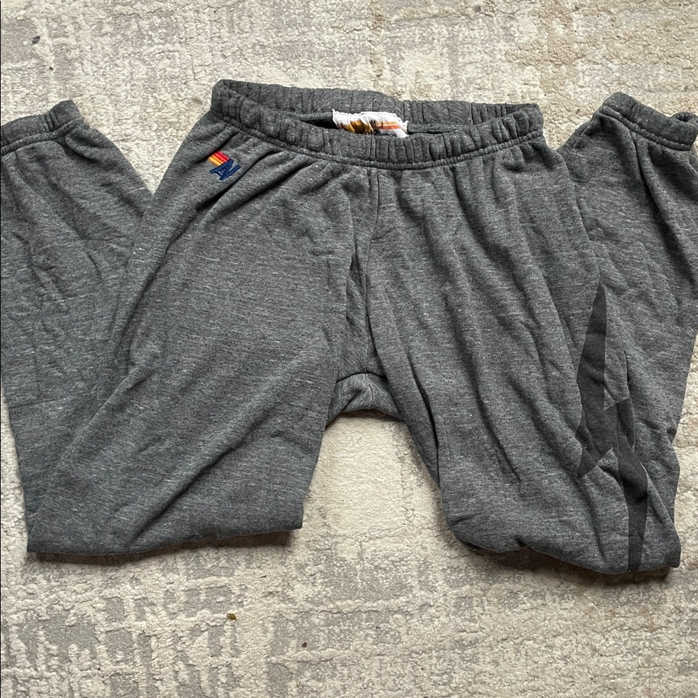 GUC aviator nation gray lightening bolt sweats